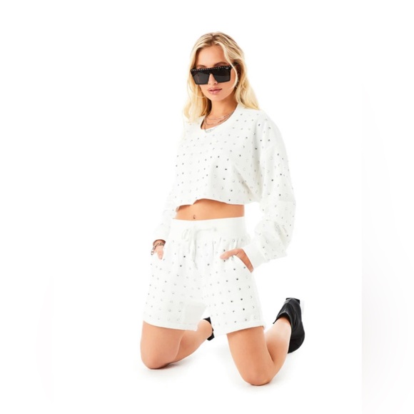 Carmar Rhinestone Sweatshort - Picture 1 of 9